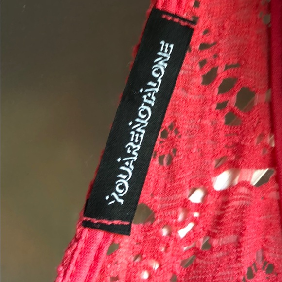 Red/Pink Lace Dress - Picture 3 of 6